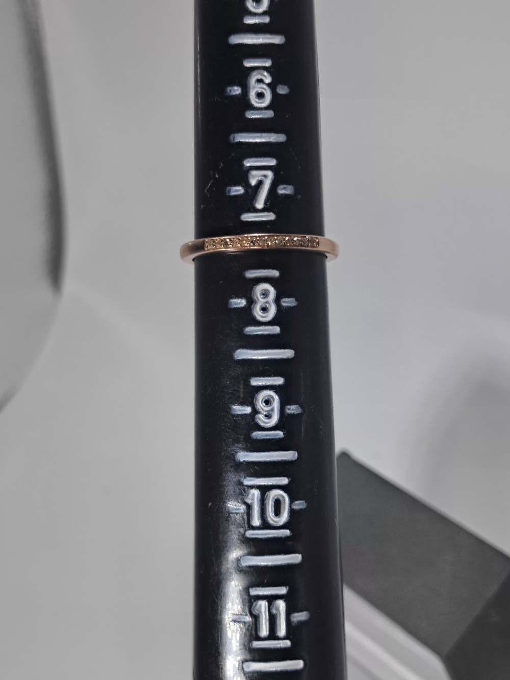 Rose Gold Vermeil 925 Sterling Silver Natural Diamond Wedding Band Size 7.5 - Picture 3 of 5